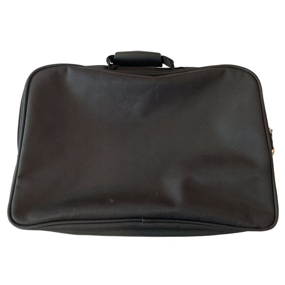 Eddie Bauer Black Nylon Laptop Bag Adjustable Strap Multiple Compartments Padded - Picture 2 of 14